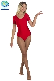 BODY DANZA IN LYCRA MEZZA MANICA ROSSO DONNA